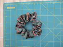Load image into Gallery viewer, Silk Scrunchy, Simple Kimono Hair Tie Ship from USA Elegant Floral Gray