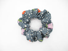 Load image into Gallery viewer, Beautiful Japanese Vintage Upcycled Silk Kimono Fabric Scrunchies Blue