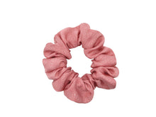 Load image into Gallery viewer, Pink Asanoha Upcycled Vintage Silk Kimono Scrunchies Hair Tie
