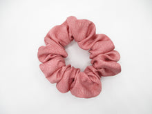 Load image into Gallery viewer, Pink Asanoha Upcycled Vintage Silk Kimono Scrunchies Hair Tie