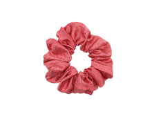 Load image into Gallery viewer, Bright Pink Silk Kimono Scrunchies, Upcycled Hair Tie, Ship from USA