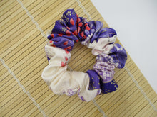 Load image into Gallery viewer, Eco Friendly Recycled Silk Kimono Scrunchies, Simple Kimono Hair Tie