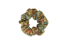 Load image into Gallery viewer, Brown Silk Upcycled Kimono Scrunchies, Ship from USA