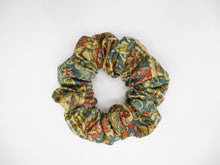 Load image into Gallery viewer, Brown Silk Upcycled Kimono Scrunchies, Ship from USA