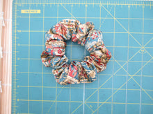 Load image into Gallery viewer, Brown Silk Upcycled Kimono Scrunchies, Ship from USA