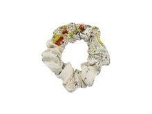 Load image into Gallery viewer, Silk Kimono Scrunchies, Ship from USA Lovely White Floral