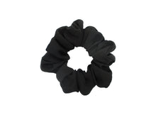 Load image into Gallery viewer, Solid Black Silk Kimono Scrunchies