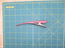 Load image into Gallery viewer, Simple Hair Clip, Ship from USA Silk Kimono Upcycled 130mm Purple