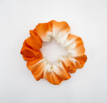 Load image into Gallery viewer, Silk Scrunchy, Simple Kimono Hair Tie Ship from USA Cream Orange
