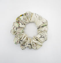 Load image into Gallery viewer, Silk Kimono Scrunchies, Ship from USA Lovely White Floral