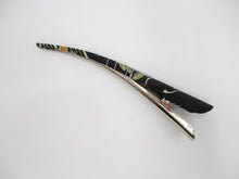 Load image into Gallery viewer, Kimono Black Floral Silk Fabric Long Clip Ship from USA 130mm