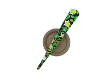 Load image into Gallery viewer, Green X Black Minimalist Silk Kimono Hair Clip Ship from USA 130mm, 5 1/8 inches