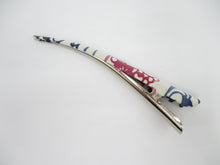 Load image into Gallery viewer, Katazome Silk Recycled Kimono Hair Clip, Japanese Gift Idea