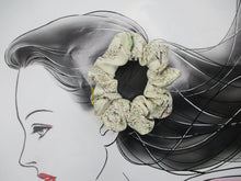 Load image into Gallery viewer, Silk Kimono Scrunchies, Ship from USA Lovely White Floral