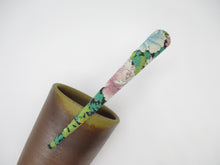 Load image into Gallery viewer, Vintage Upcycled Silk Kimono 130mm Long Metal Clip Japanese Floral