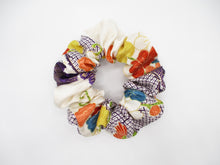 Load image into Gallery viewer, Vintage Silk Kimono Scrunchies, Japanese Hair Tie Colorful Floral