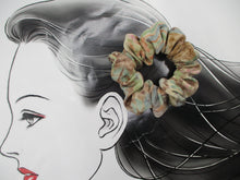 Load image into Gallery viewer, Vintage Kimono Chirimen Silk Scrunchy, Ship from USA Eco Friendly