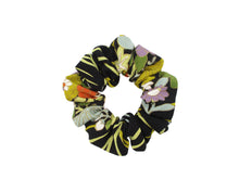 Load image into Gallery viewer, Colorful Floral Eco Friendly Silk Kimono Scrunchies Elegant Upcycled