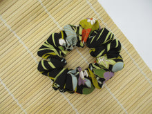 Load image into Gallery viewer, Colorful Floral Eco Friendly Silk Kimono Scrunchies Elegant Upcycled