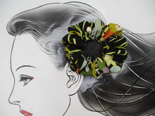 Load image into Gallery viewer, Colorful Floral Eco Friendly Silk Kimono Scrunchies Elegant Upcycled