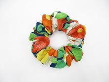 Load image into Gallery viewer, Vitamin Colors Silk Kimono Scrunchie, Upcycled Vintage Fabric Hair Tie