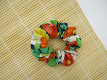 Load image into Gallery viewer, Vitamin Colors Silk Kimono Scrunchie, Upcycled Vintage Fabric Hair Tie