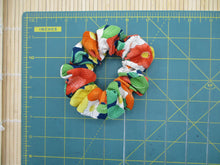 Load image into Gallery viewer, Vitamin Colors Silk Kimono Scrunchie, Upcycled Vintage Fabric Hair Tie