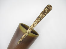 Load image into Gallery viewer, Kimono Long Minimalist Hair Accessory, Hair Slide Brown