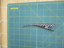Load image into Gallery viewer, Almost Black Deep Dark Blue Shibori Kimono Fabric Alligator Hair Clip