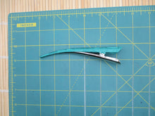 Load image into Gallery viewer, Japanese Kimono Long Alligator Clip, Ship from USA Turquoise Teal Blue