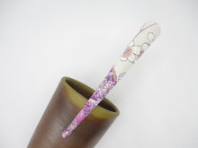 Load image into Gallery viewer, Pink Purple Blue Vintage Silk Kimono Silk Kimono Hair Clip, Ship from USA