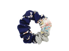 Load image into Gallery viewer, Silk Scrunchies, Japanese Kimono Ponytail Holder, Ship from USA Embroidery