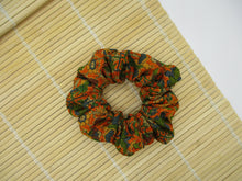 Load image into Gallery viewer, Brown Silk Kimono Scrunchies, Ship from USA Upcycled Vintage Fabric