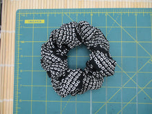 Load image into Gallery viewer, Black Shibori Kimono Silk Fabric Scrunchies Ship from USA
