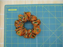 Load image into Gallery viewer, Brown Silk Kimono Scrunchies, Ship from USA Upcycled Vintage Fabric