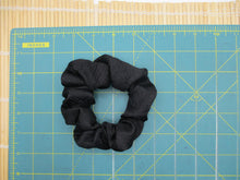 Load image into Gallery viewer, Minimalist Black Rinzu Silk Kimono Scrunchies, Ship from USA

