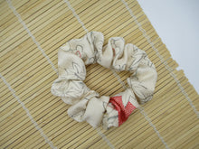 Load image into Gallery viewer, Kimono Scrunchies, Fabric Hair Tie, Ship from USA Pink White Lovely Floral