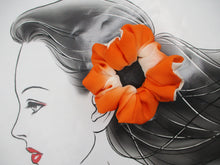 Load image into Gallery viewer, Orange Ombre Silk Kimono Scrunchies, Ship from USA