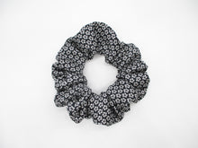 Load image into Gallery viewer, Unisex Black Silk Upcycled Kimono Scrunchies, Ship from USA