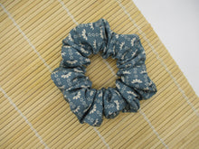 Load image into Gallery viewer, Light Blue Silk Kimono Scrunchies Japanese Fabric Handmade