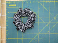 Load image into Gallery viewer, Unisex Black Silk Upcycled Kimono Scrunchies, Ship from USA