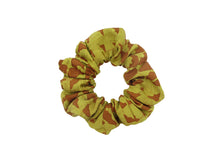 Load image into Gallery viewer, Brown Silk Kimono Scrunchies, Handmade Japanese Gift Upcycled Silk Scrunchy