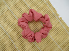 Load image into Gallery viewer, Pink Edo Komon Kimono Scrunchy, Japanese Vintage Fabric Hair Tie