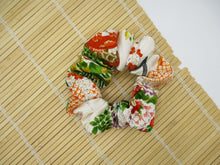 Load image into Gallery viewer, Colorful Elegant Silk Kimono Upcycled Scrunchies, Ship from USA