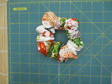 Load image into Gallery viewer, Colorful Elegant Silk Kimono Upcycled Scrunchies, Ship from USA