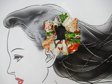 Load image into Gallery viewer, Colorful Elegant Silk Kimono Upcycled Scrunchies, Ship from USA