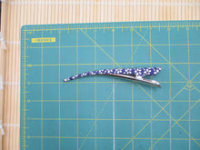 Load image into Gallery viewer, Purple Floral Silk Japanese Fabric Kimono Alligator Hair Clip