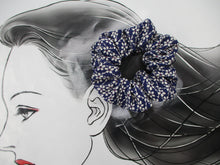 Load image into Gallery viewer, Purple Kawaii Silk Kimono Scrunchies, Japanese Vintage Fabric Hair Accessory