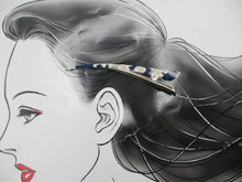 Load image into Gallery viewer, Pink Purple Blue Vintage Silk Kimono Silk Kimono Hair Clip, Ship from USA