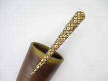 Load image into Gallery viewer, Brown Shibori Silk Kimono Hair Clip, 130mm Long Metal Ship from USA